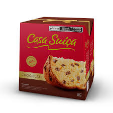 Panettone com gotas de chocolate ao leite 400g - Casa Suiça