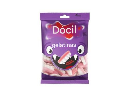 Gelatines dentes de vampiro com 250g - Docile