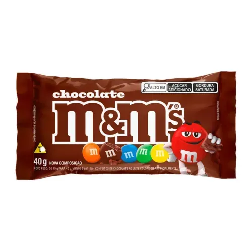 Confeito sabor Chocolate ao leite com 40g - M&M