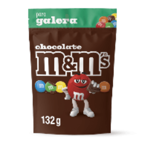 Confeito sabor Chocolate ao Leite Pacote com 132g - M&M