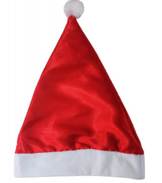 Gorro Papai Noel de Cetim 30,5cmx40,5cm